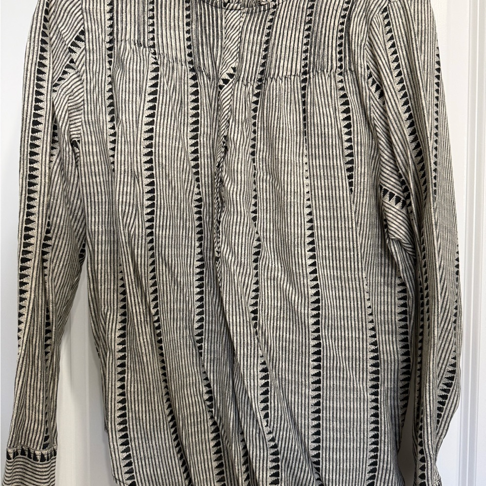 J. Crew Ruffleneck Pintuck Popover Shirt